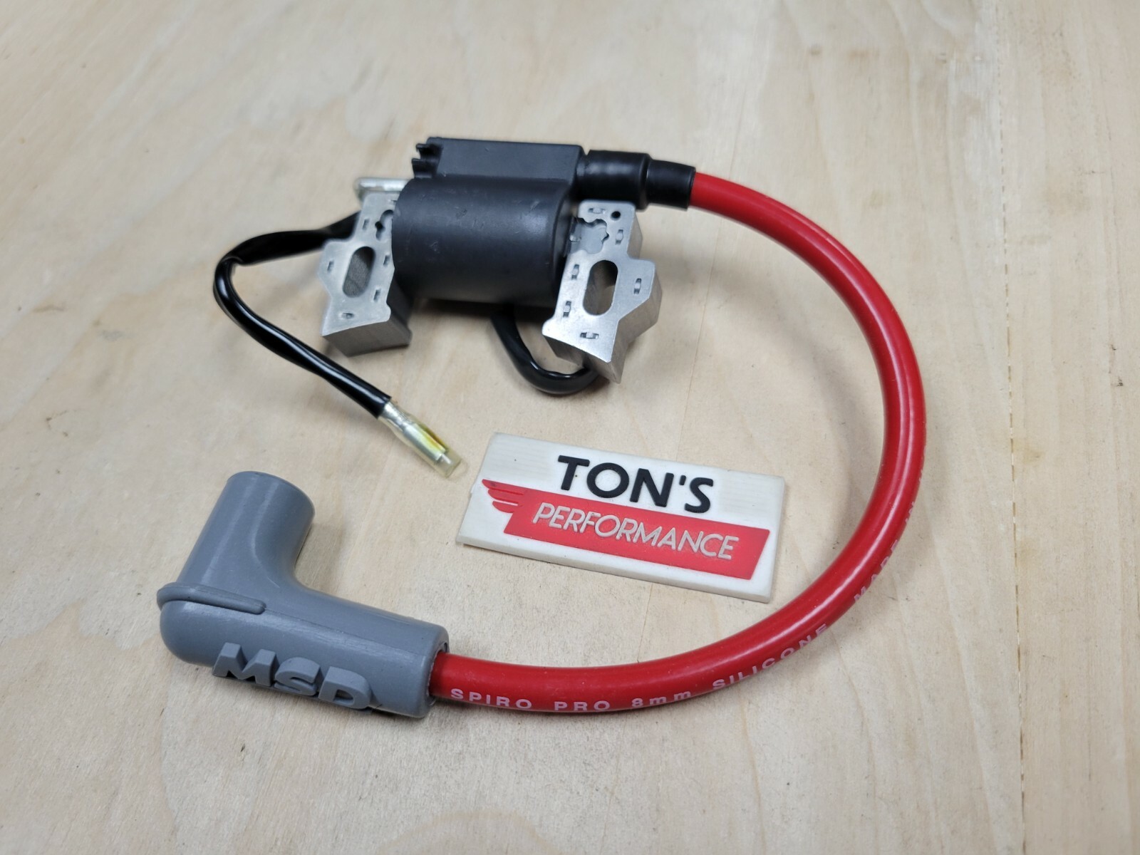 Predator 212 coil, MSD boot, Ton's Red wire, Direct replacement Kart coil 0 Ohm