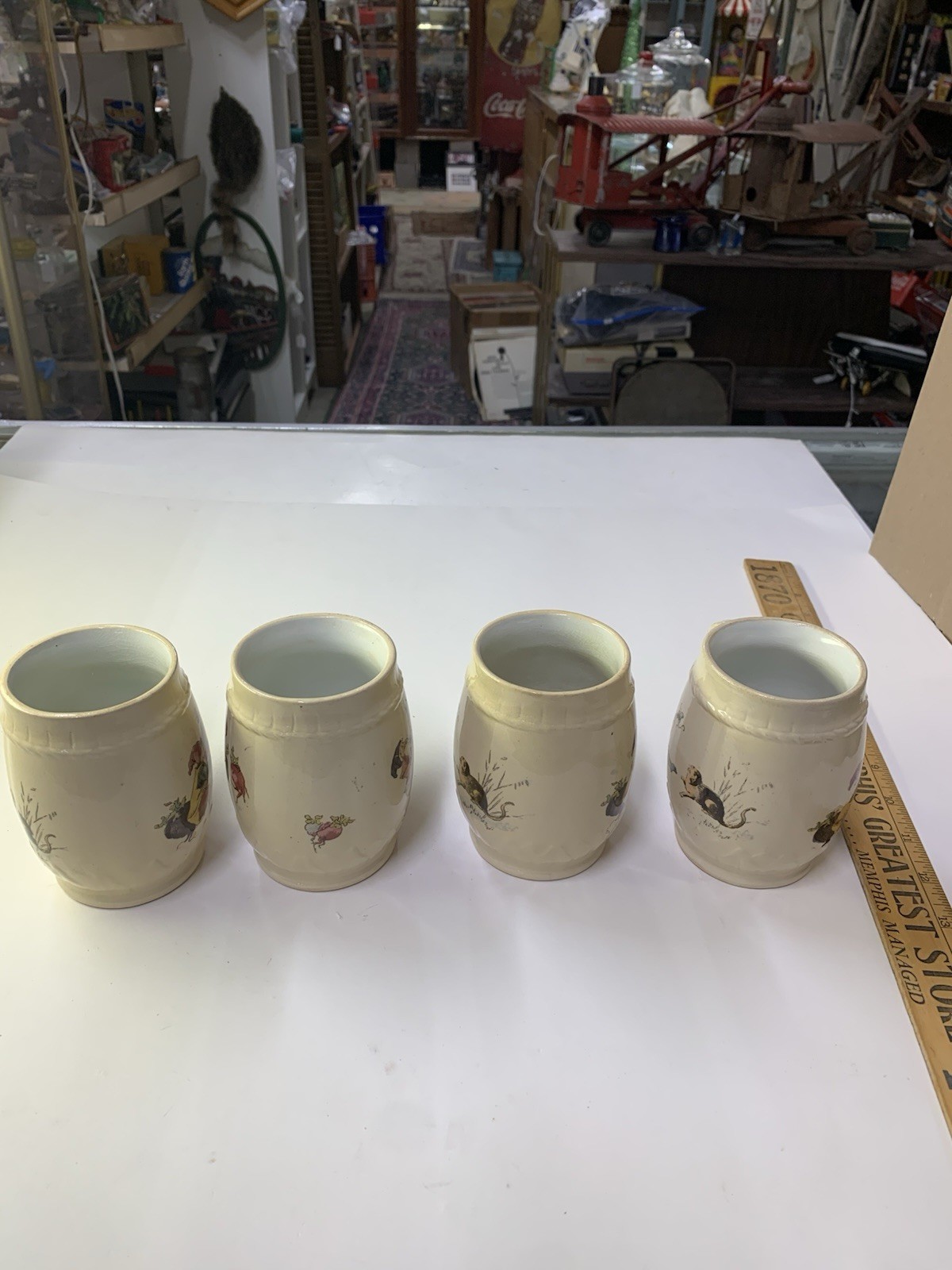 Antique Villeroy & Boch Mettlach Jug Mug Gnomes Read Description Geschutzt?