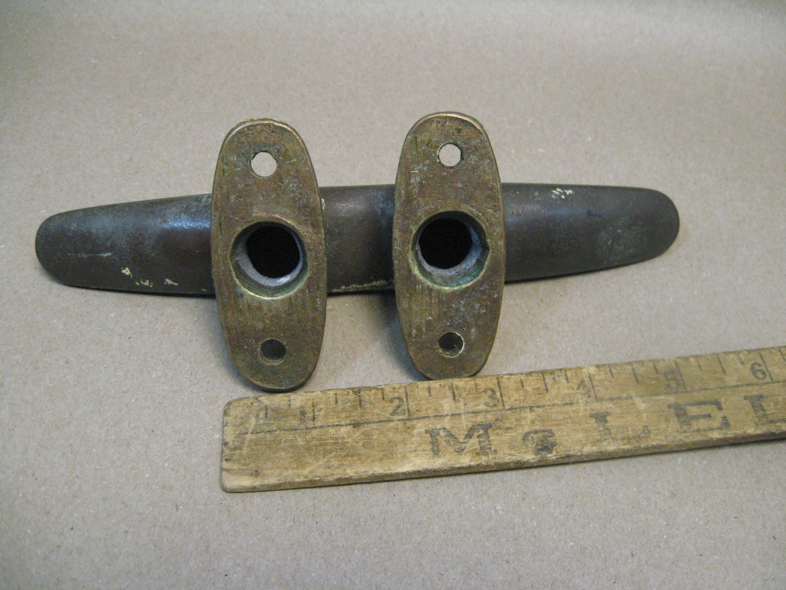 Antique Vtg 8" Solid Bronze Boat Sailboat Marine Mooring Cleat
