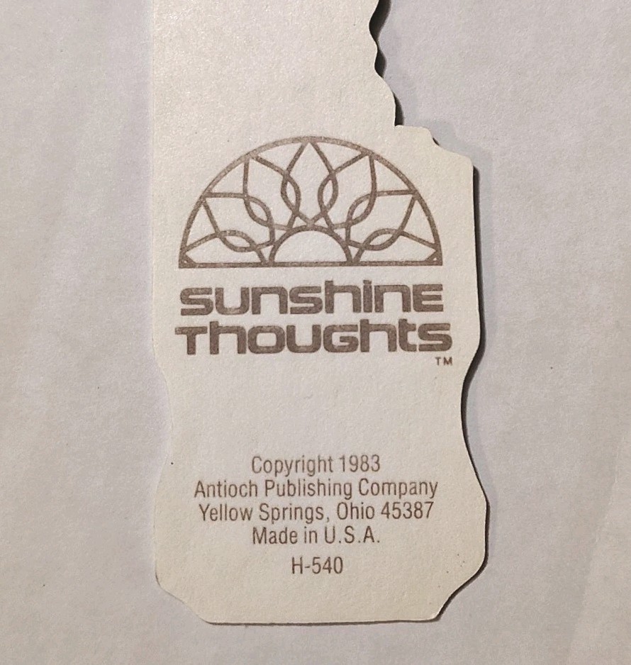 Vintage 1983 Computer Humor Bookmark I Don't Byte I Nibble Sunshine Thoughts NOS