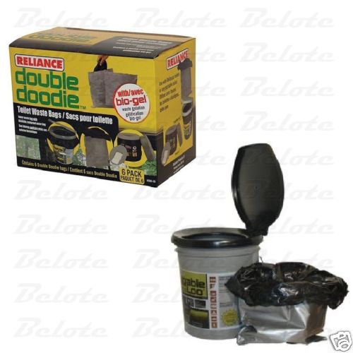 Reliance Double Doodie Waste Bags with Bio Gel 6 pack 2683
