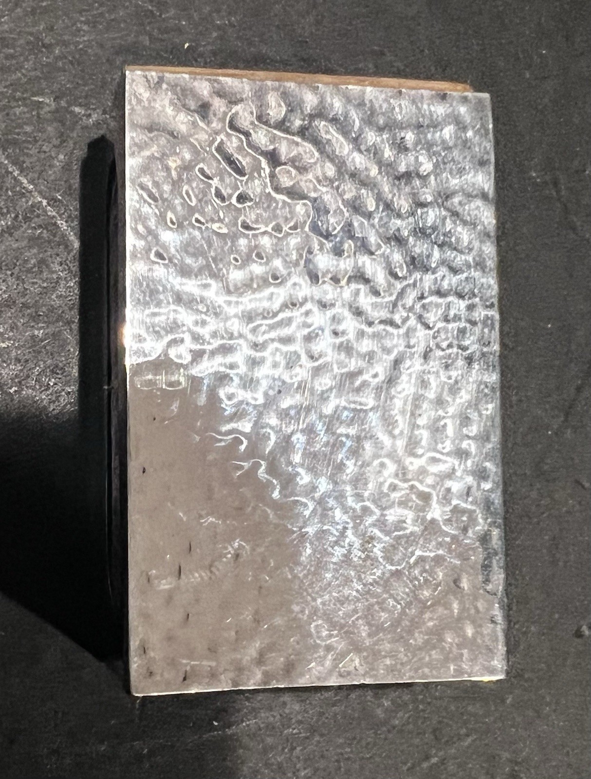 Vtg Sterling Silver Hammered Matchbox Holder Vesta Case Safe Matches Engraved E