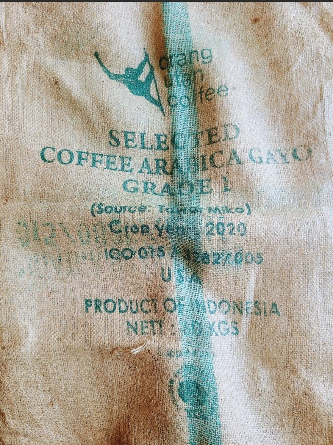 AUTHENTIC JUTE BURLAP COFFEE BAGS - FULL SIZE (5 PACK)