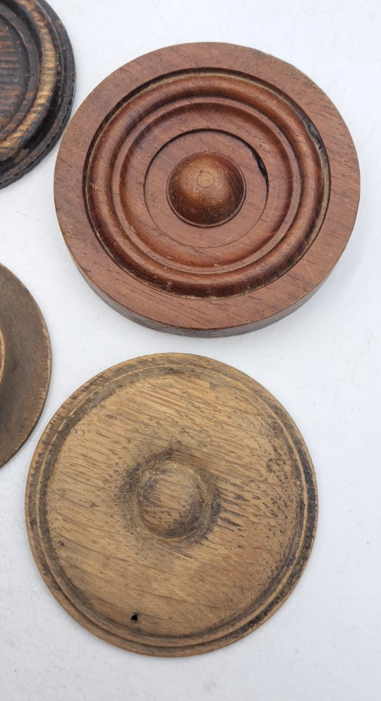 Antique Wooden Decorative Rosette Furnisher Wall Decorations Old Vintage Lot