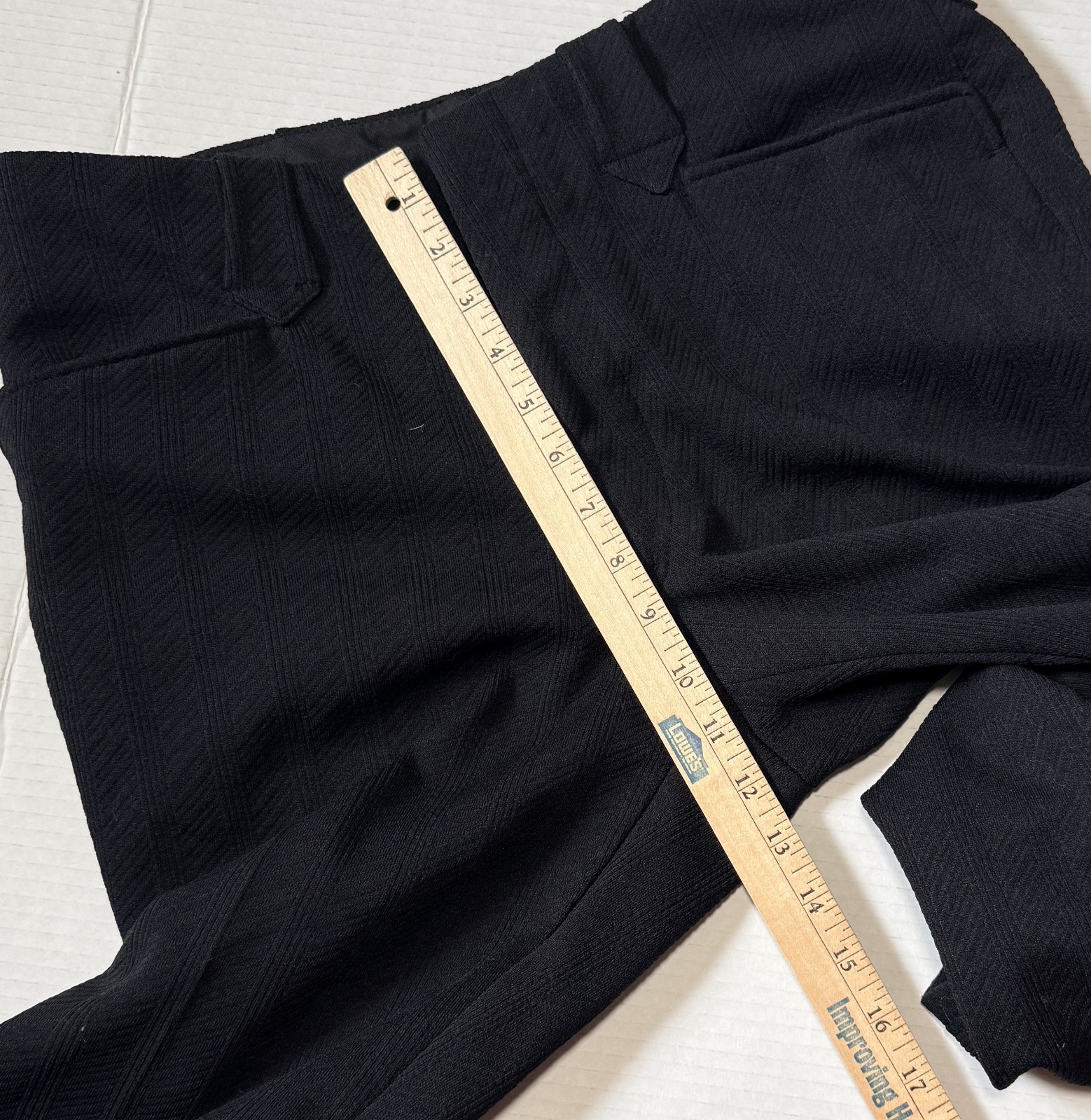 H Bar C Ranchwear - Vintage 60's Black Polyester Textured Pants USA - 32x31