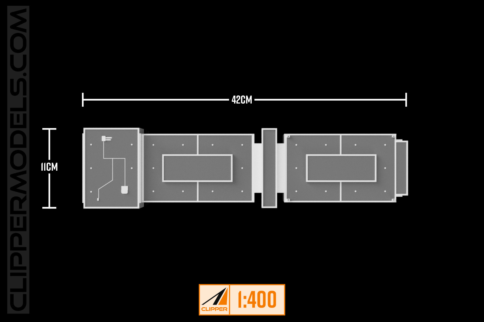 1:400 Model Airport Terminal/ Concourse V2 | Clipper Models