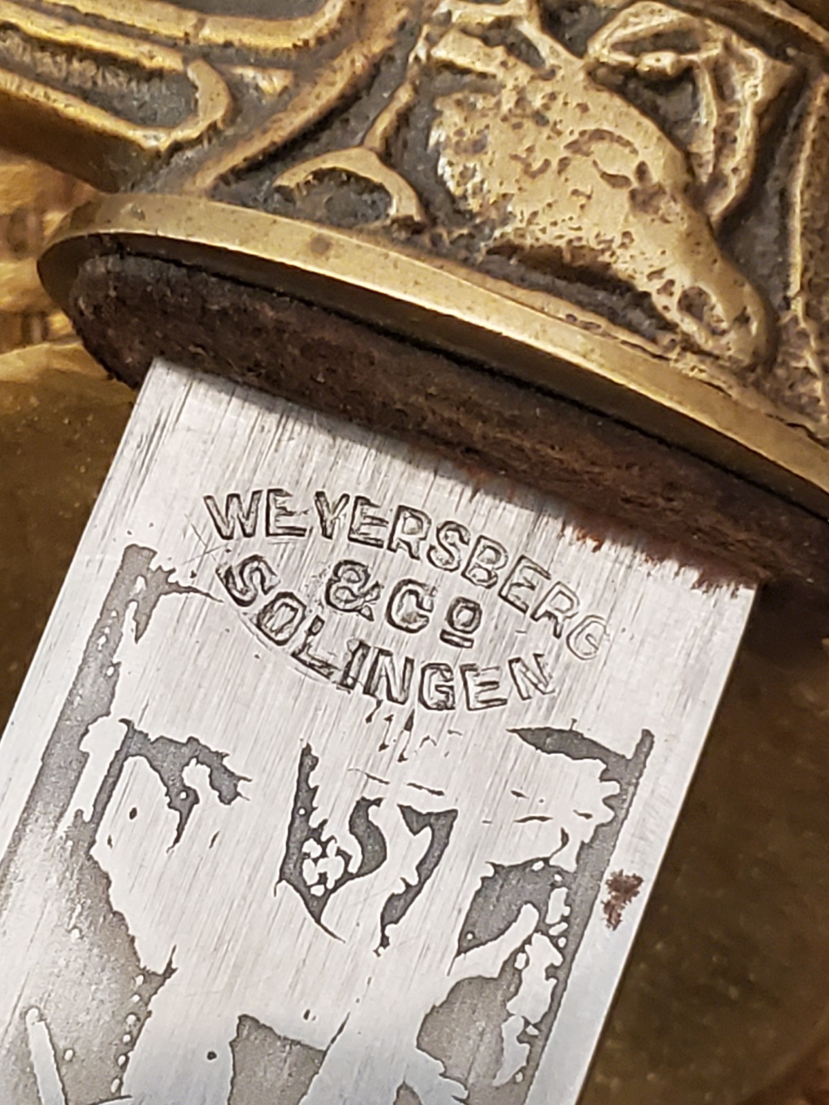 German Weyersberg & Co Solingen Hirschfanger Hunting Dagger"Gott Mit Uns" c.1900