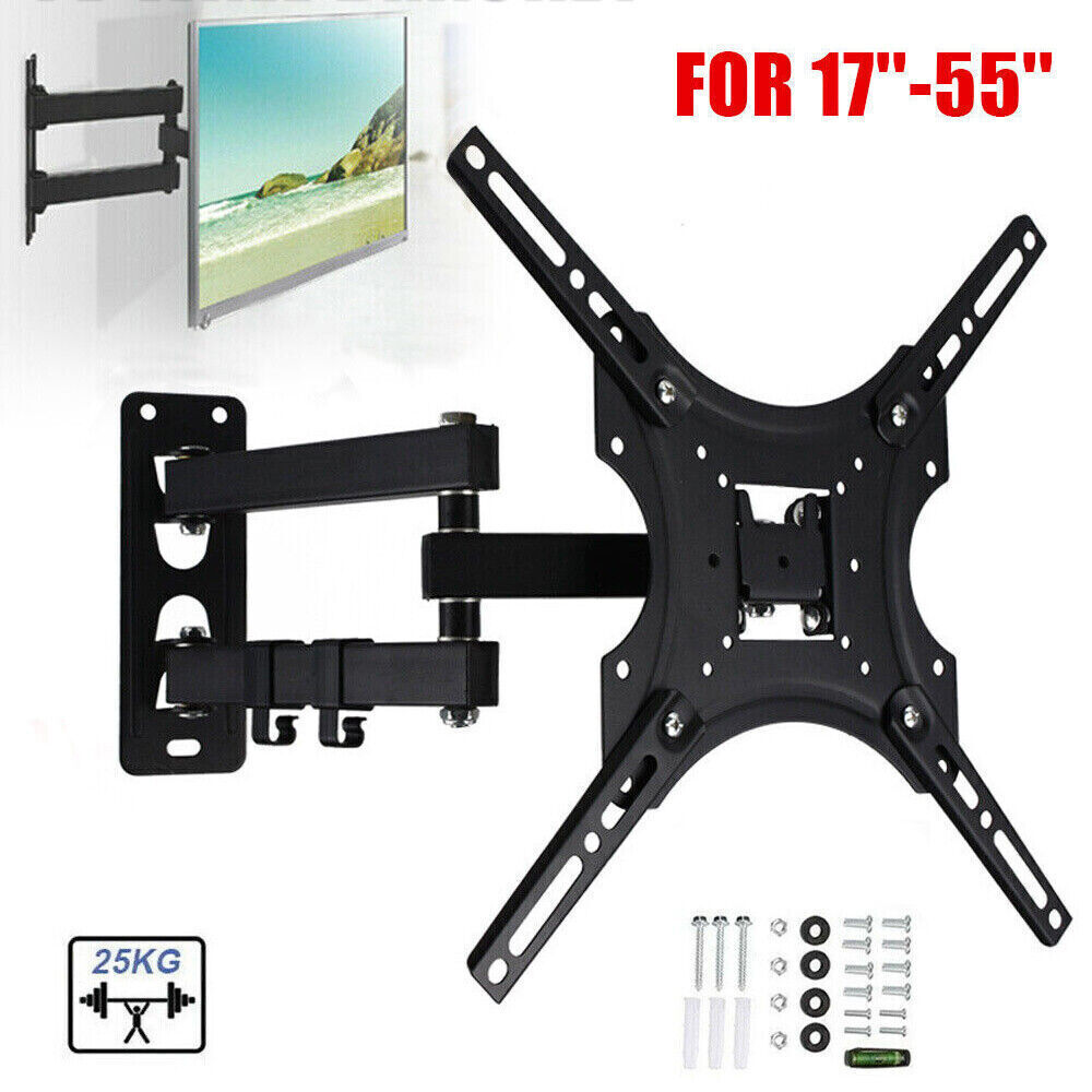 Full Motion TV Wall Mount Bracket Swivel Tilt 14 18 26 32 40 42 55 Inch LED LCD