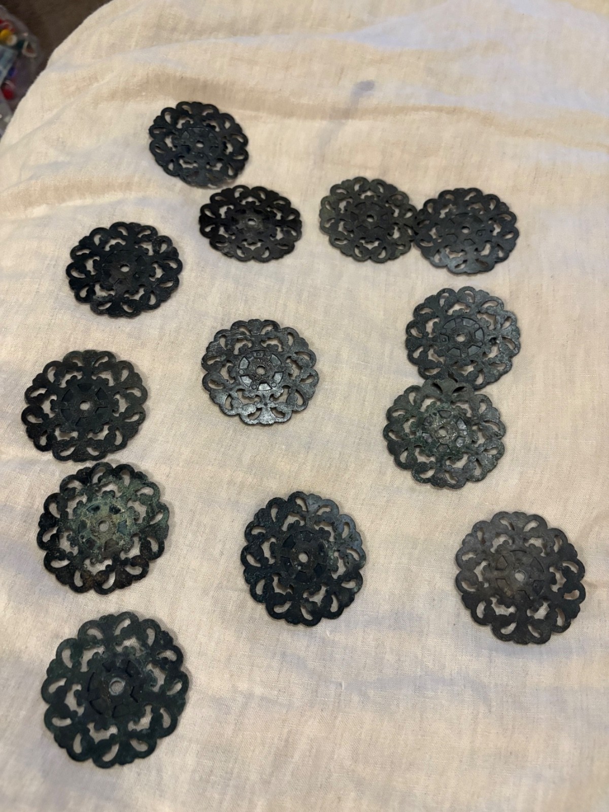 Brass Metal Furniture Embellishments Set 13 Vintage Decorative Hardware Pieces