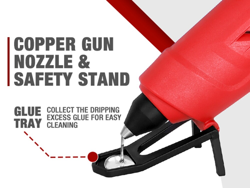 Arrow Full Size Dual Temp Glue Gun Kit with 12 Sticks Heavy Duty Fast Heating