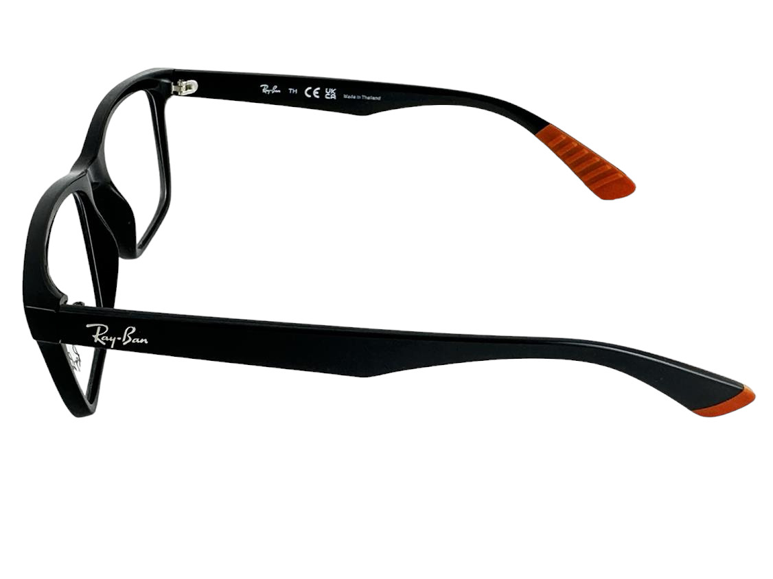 Ray Ban NEW Black Square Fashion Frames 55-17-145 Eyeglasses RX7025 Demo Lens