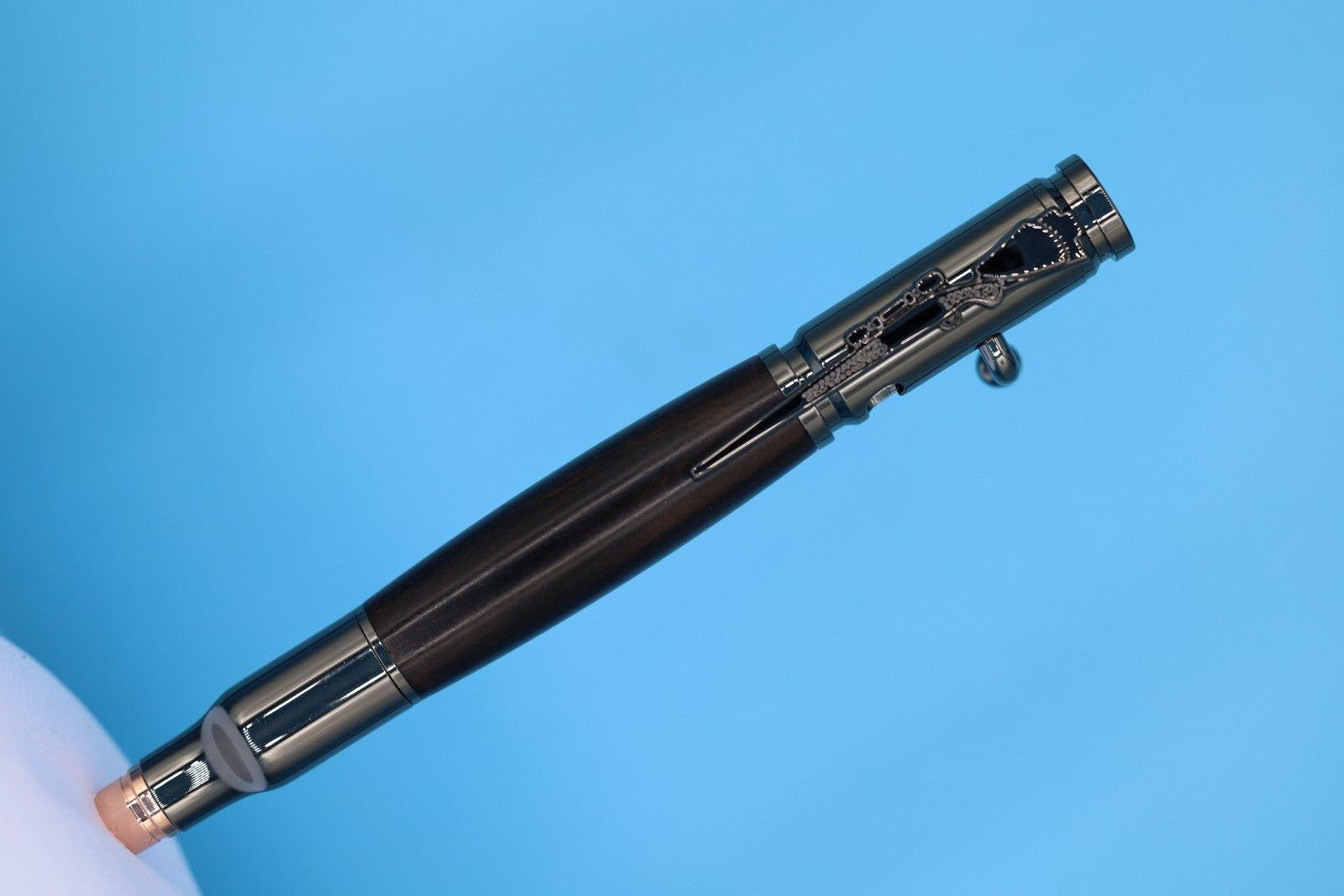 Gifts for Hunters 30 Caliber Bolt Action Pen GunMetal Blackwood