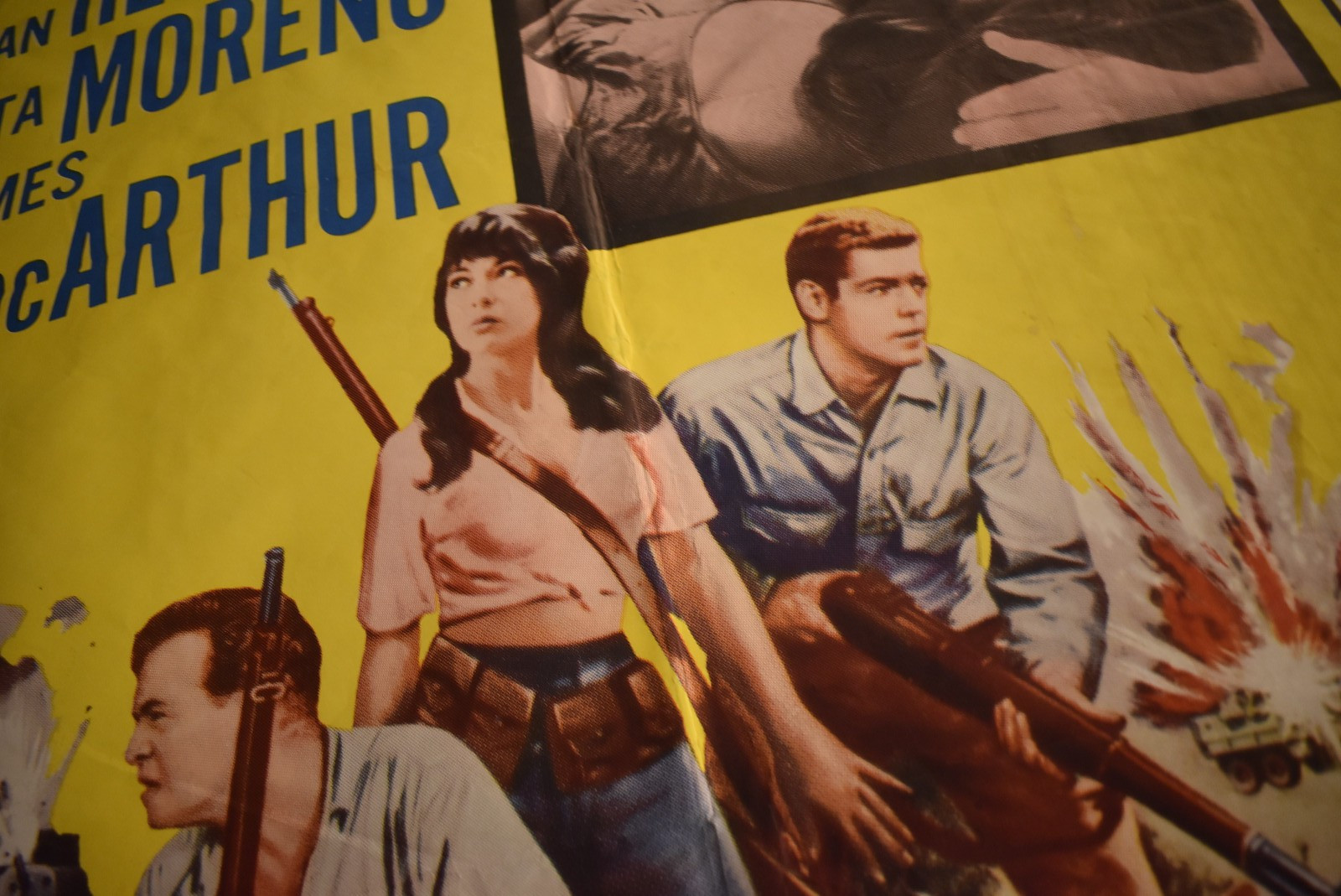 ORIGINAL CRY OF BATTLE 24" X 41" Movie Theater Poster 1963 Rita Moreno