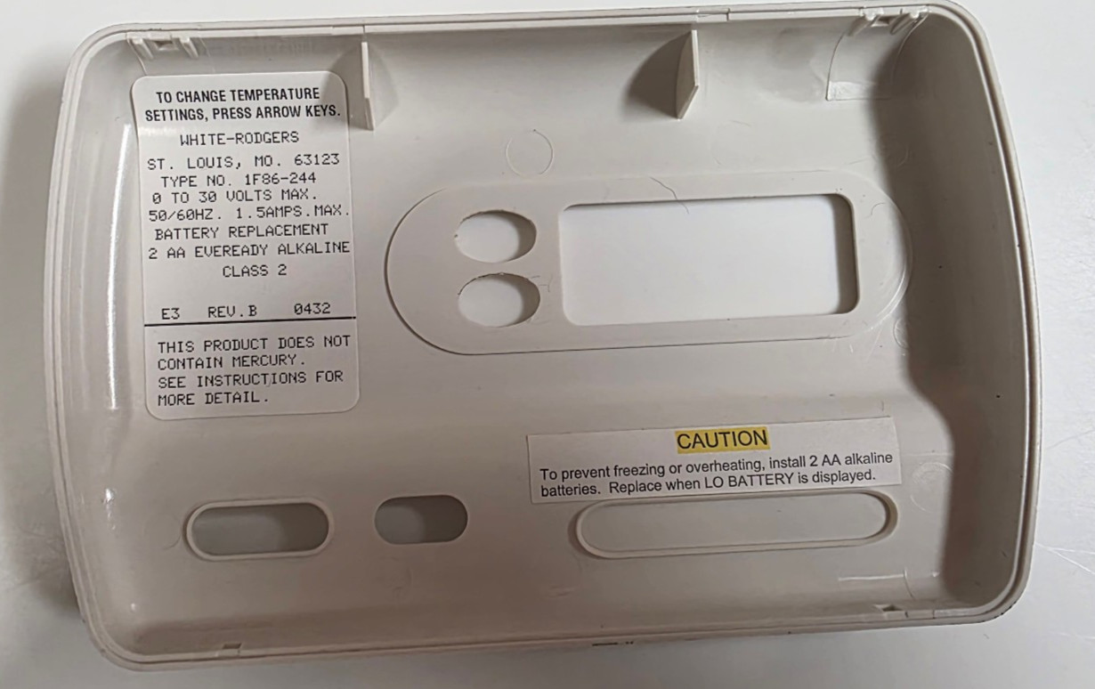 White-Rodgers 1F86-244 Non-Programmable Thermostat 1 Heat /1 Cool Stages.