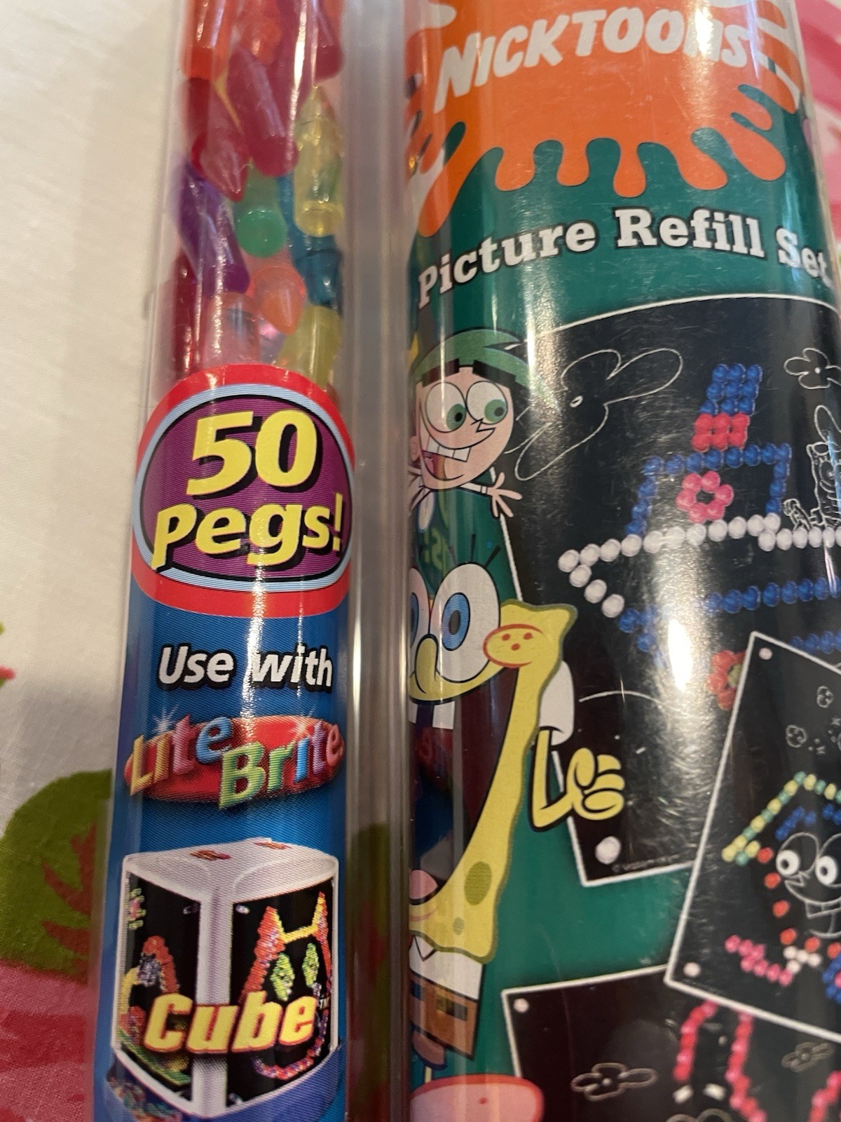 Lite Brite Cube/Flat Screen Nicktoons Picture Refill Set