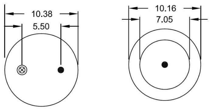4x Air Spring Trailer Bags Replace W01-358-8729 1R13-130 10 10.5AV-12 P 513