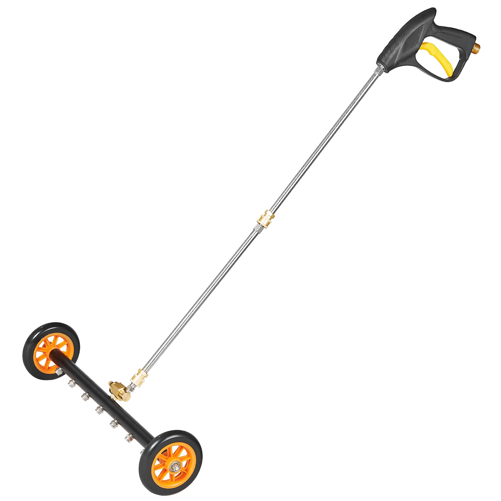 24" Pressure Washer Undercarriage Cleaner with 2 Wheels 2 Extended Wands