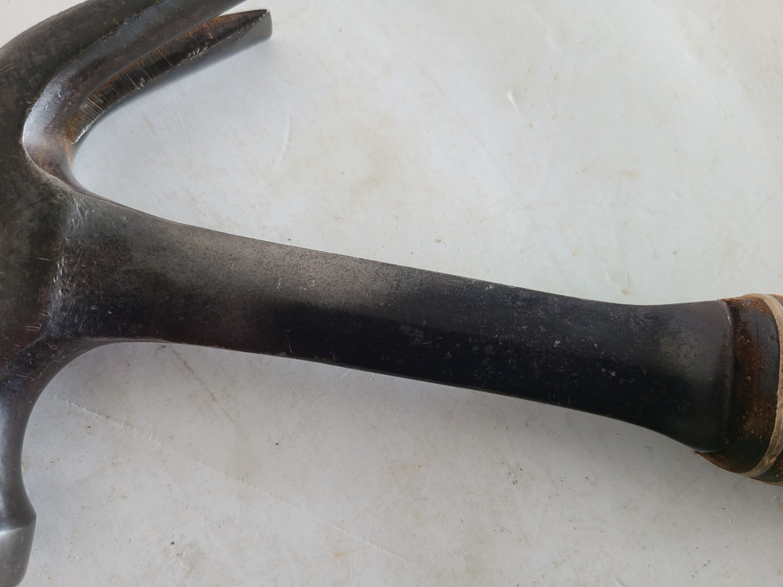 Estwing Curved Claw Hammer 16 oz Stacked Leather Handle 12 3/8" Vintage USA Made