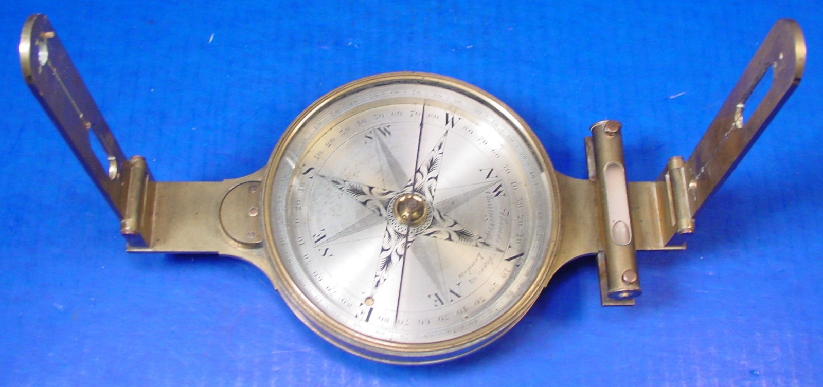 1816 Thomas Jones Compass folding Sight Vanes Vertical Arc - Rare Early Compass
