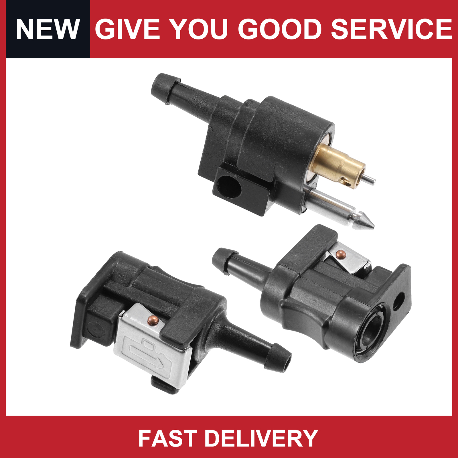 Pack of 3 Boat Engine Fuel Line Connector Fittings Joint for Yamaha Outboard