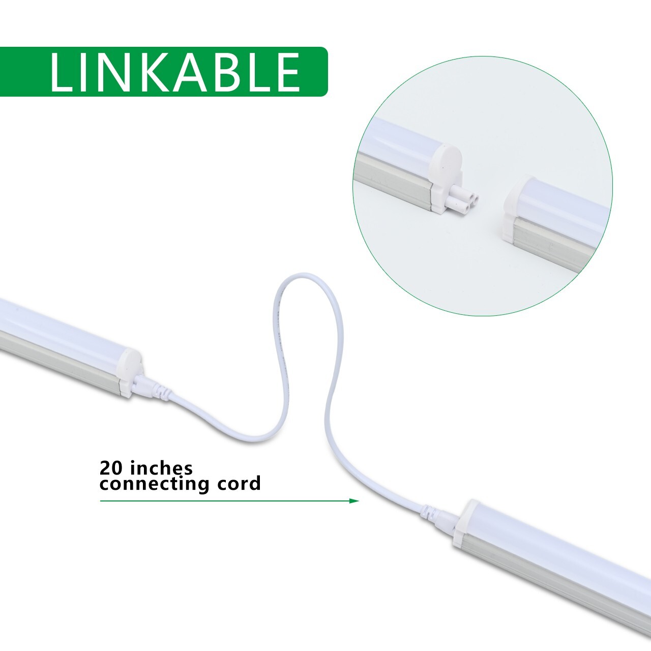 6 Pack LED T5 Integrated Single Fixture 4FT 20W LED Shop Light 6500K SuperBright