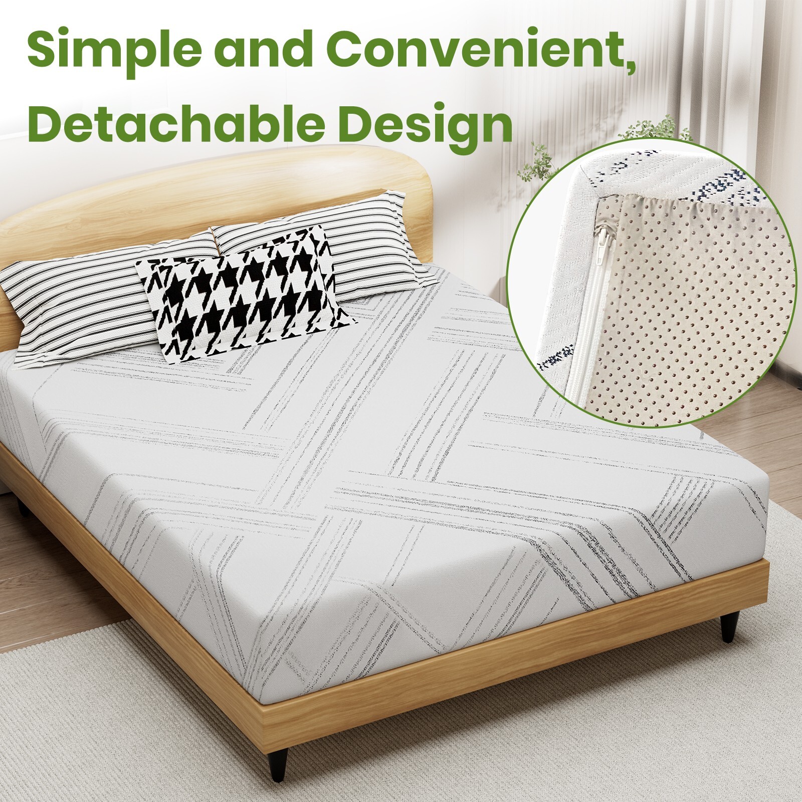 8" 10" 12" Twin Full Queen King Size Gel Memory Foam Mattress, Mattress in a Box