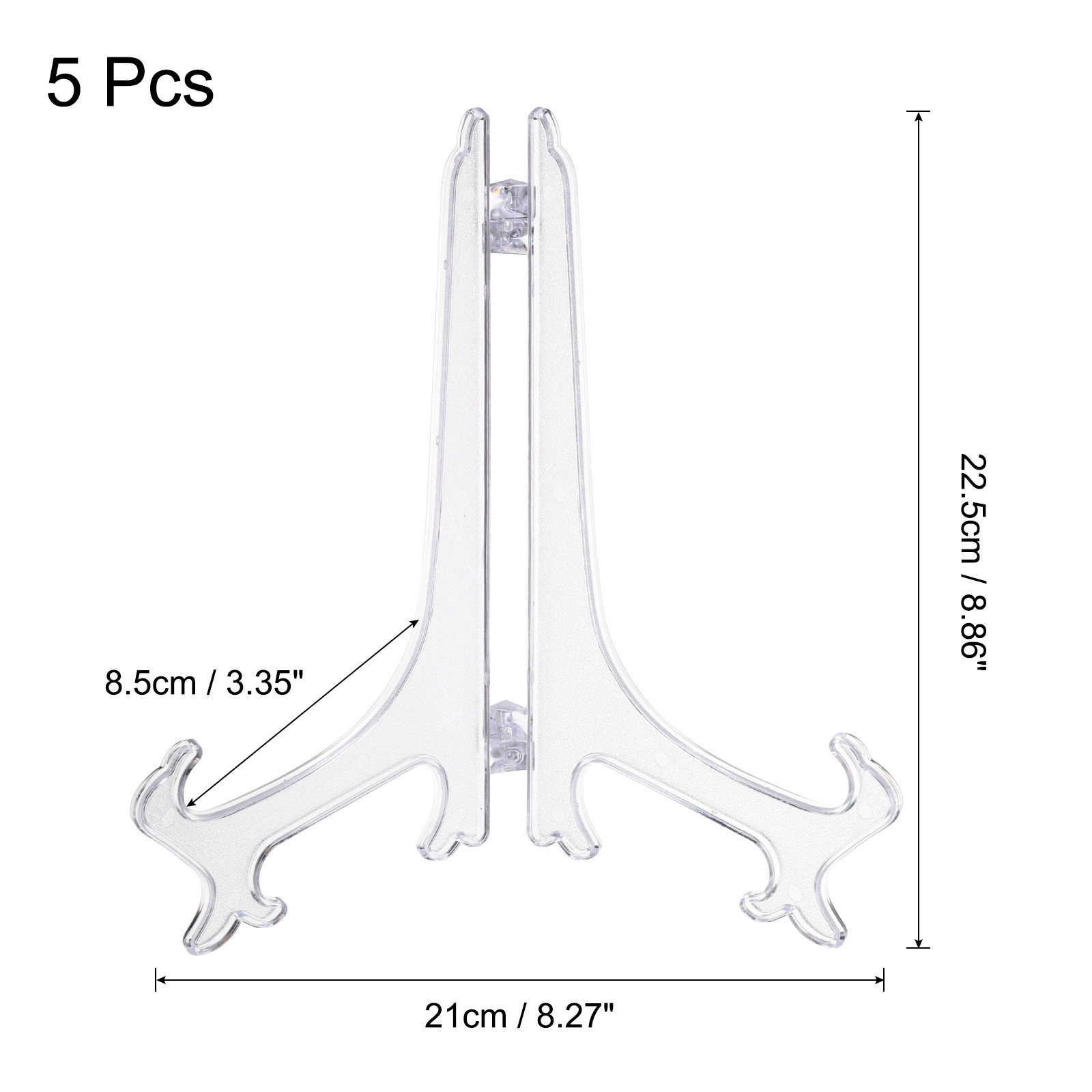 9" Acrylic Plate Stands for Display Stand Plate Holder Transparent 5Pcs