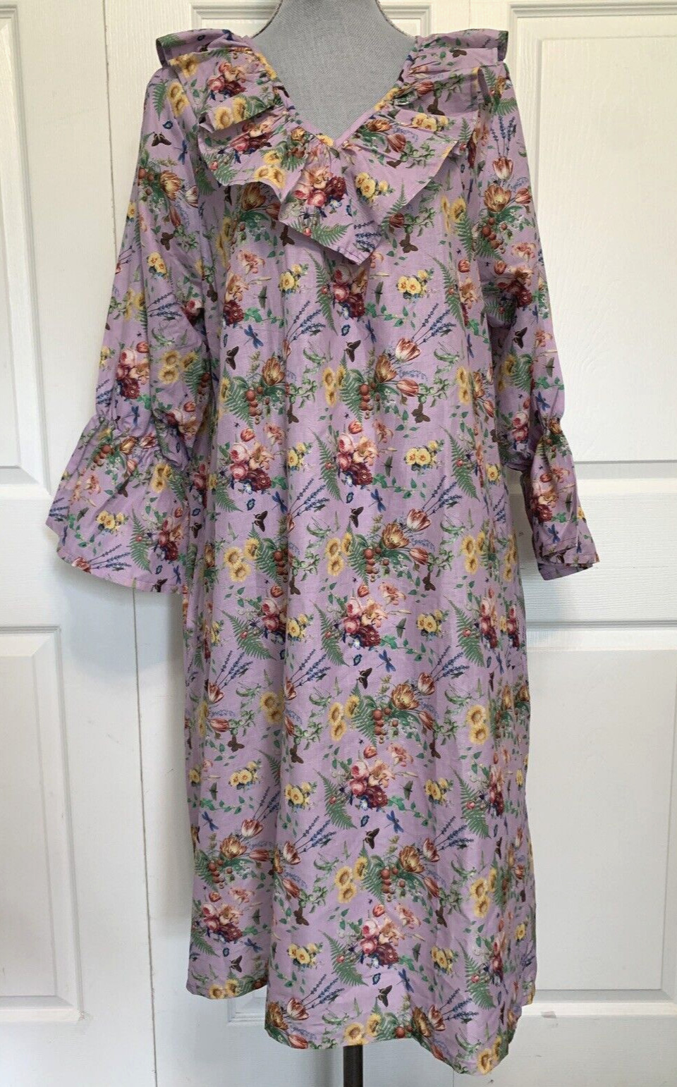 NEW Hopeless Romantic Nightgown XL / XXL 1x 2x roomy Cotton Ruffles Sleep dress