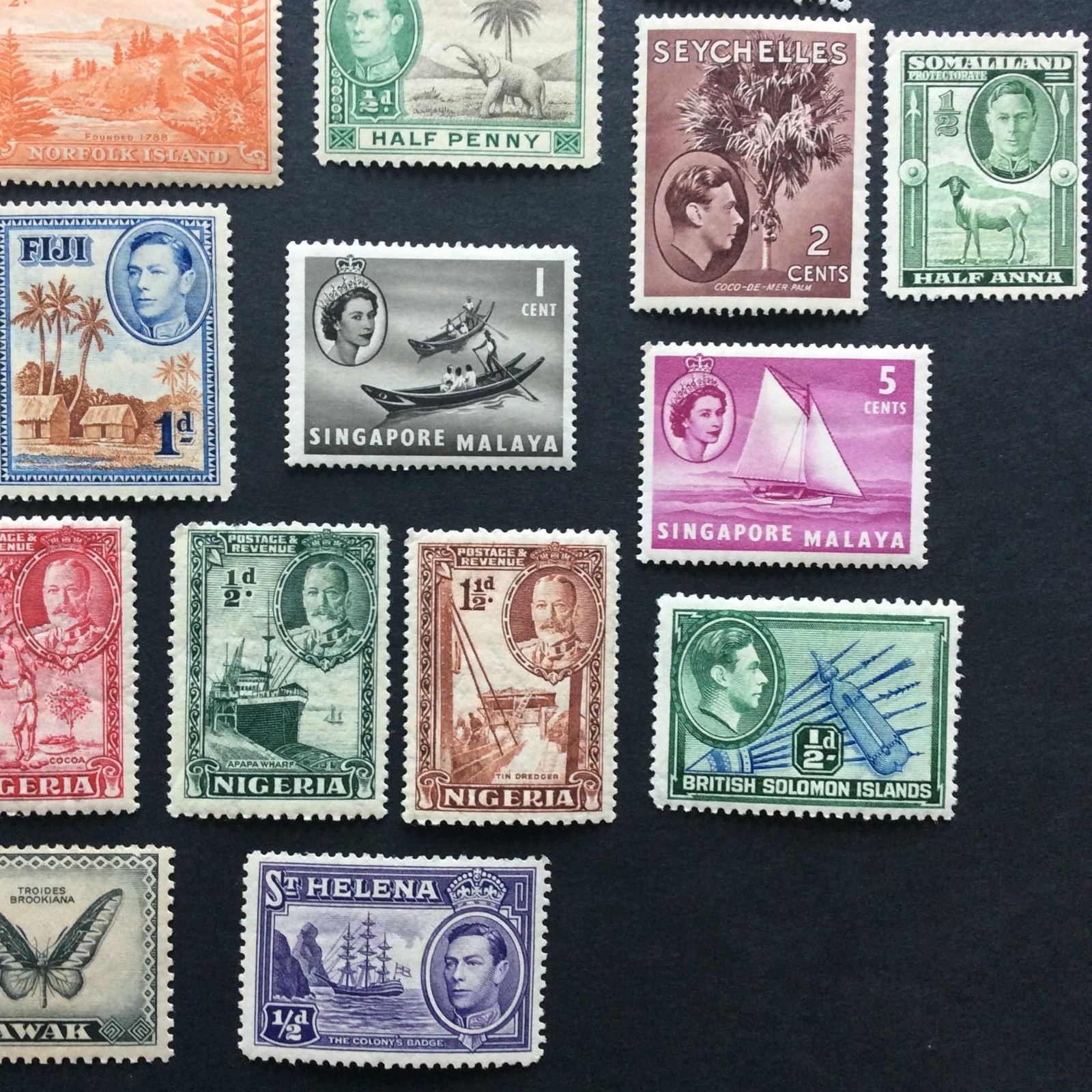 BroadviewStamps British colonies 33 stamps MH F-VF