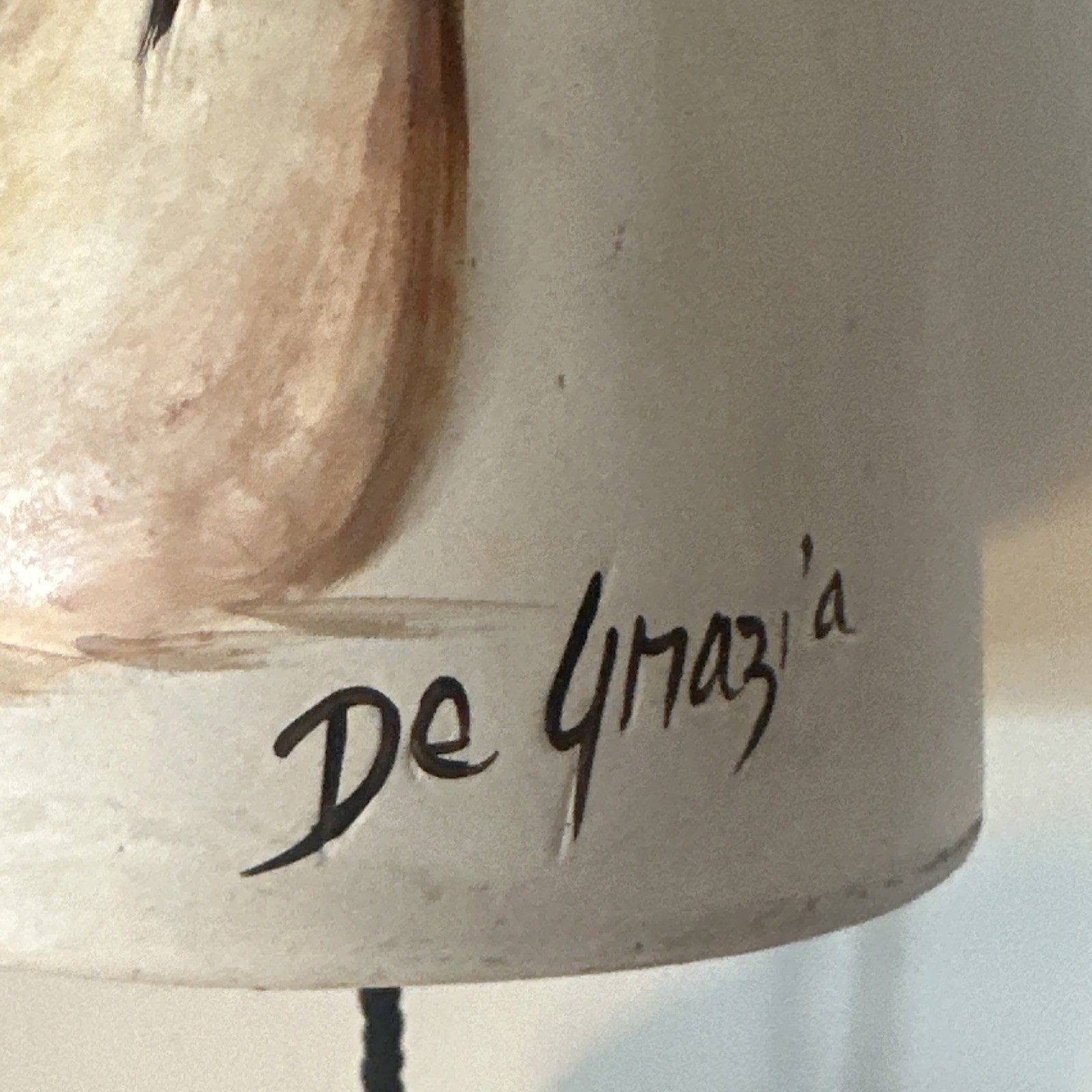 Vintage De Grazia Clay Pottery Wind Bell Chime Indian Mother/ Children