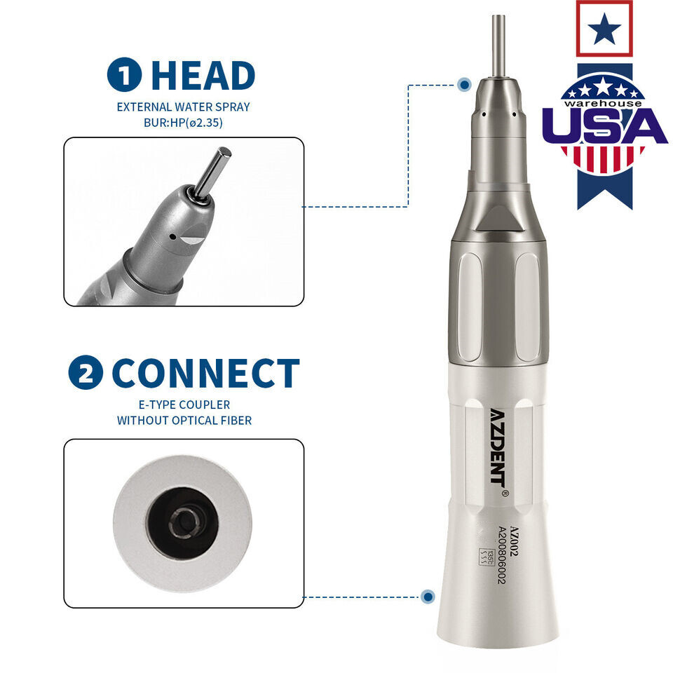 NSK Style Dental Slow Low Speed Handpiece Straight Contra Angle Air Motor 4/2H