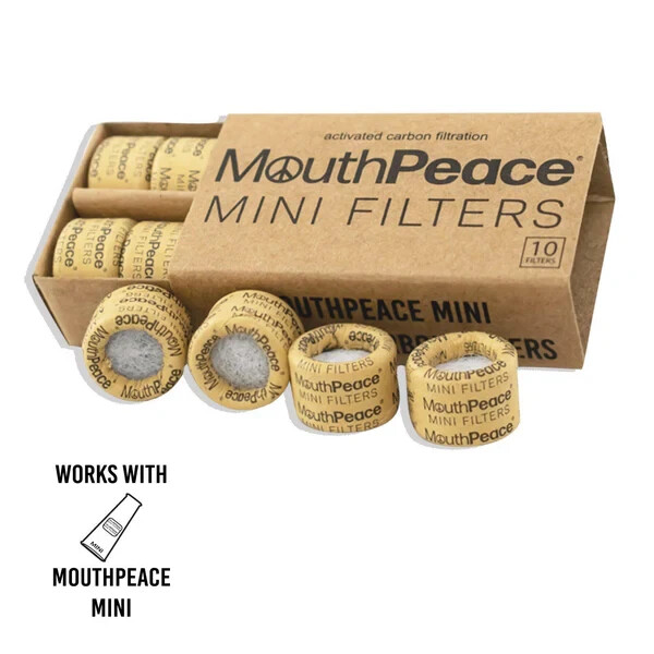MouthPeace MINI Carbon Filter Replacements - 10 Packs of 10pc Mini Filter Boxes