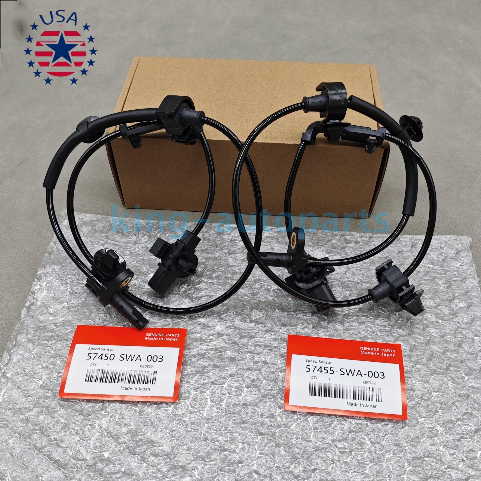New 2PCS Front Left & Right ABS Wheel Speed Sensor New For Honda CR-V 2007-11 US