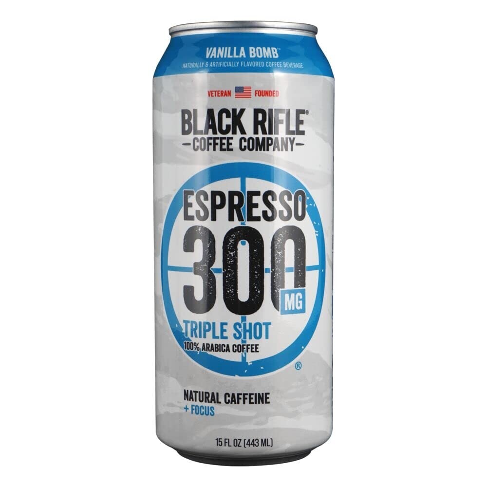 Black Rifle Coffee - Energy Drink, 300mg Caffeine, 15oz - Vanilla Bomb, 12 Cans