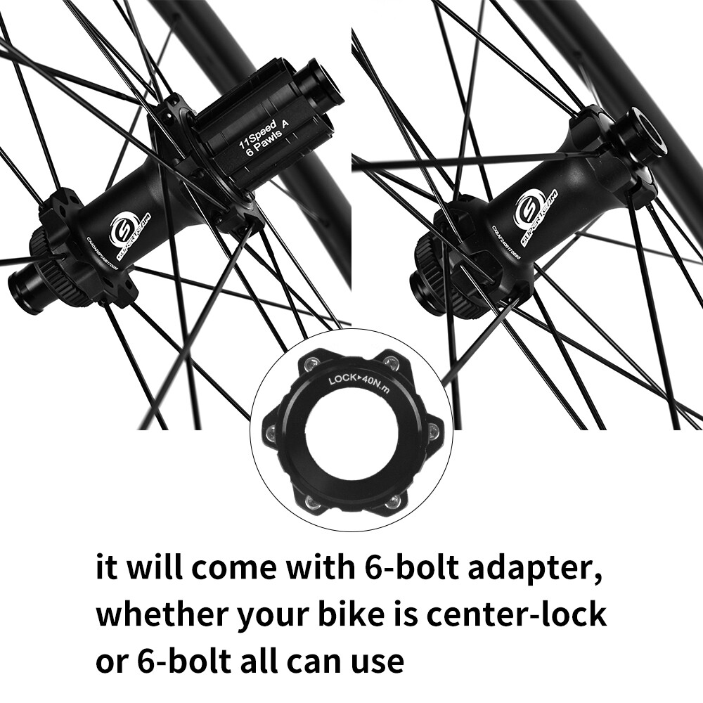 SUPERTEAM Disc Brake 700C Carbon Wheels Road Bike Wheels UCIRoad Racing Wheelset