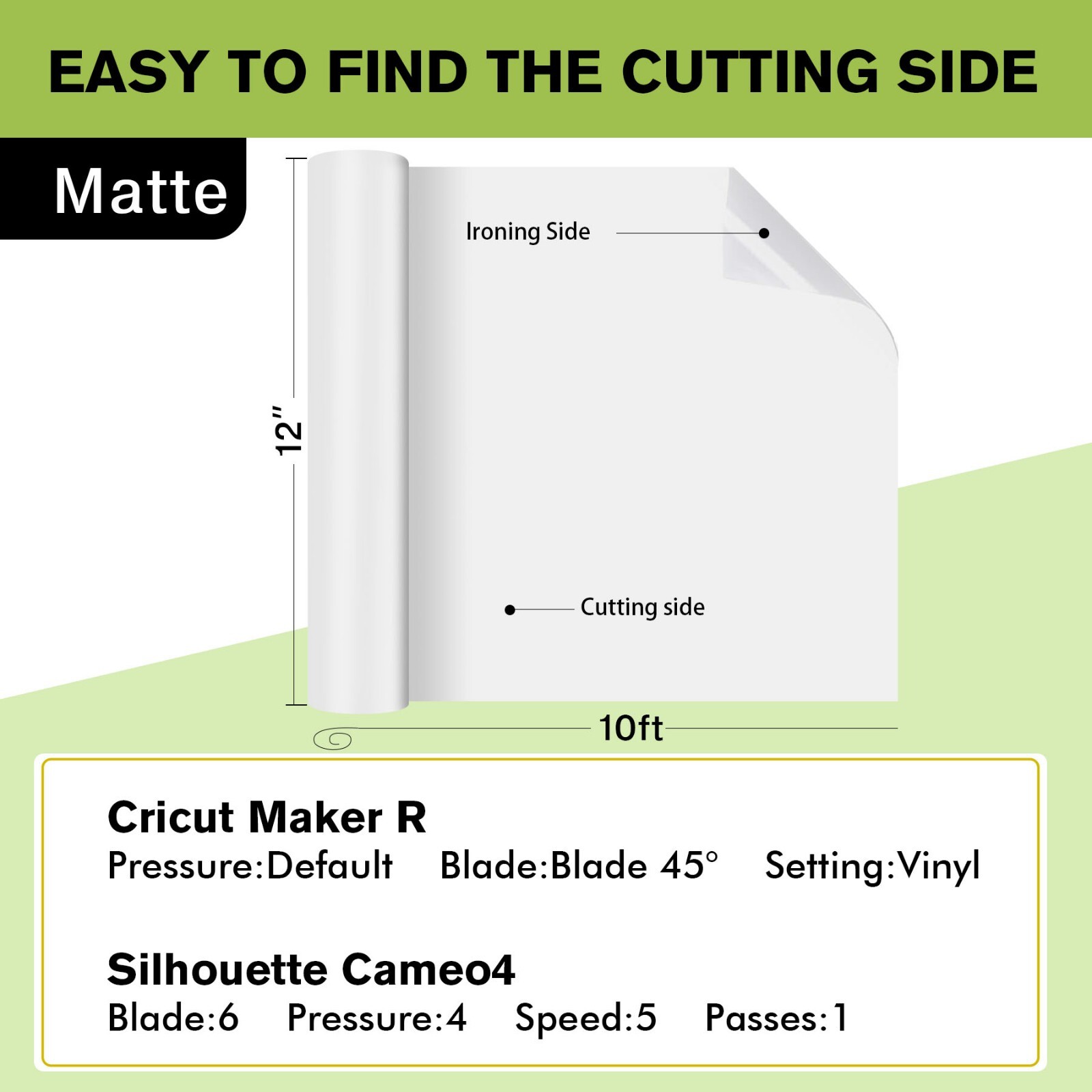 A-SUB Sublimation HTV for Light Cotton 12"x10FT-30FT Clear Matte HTV Vinyl Roll