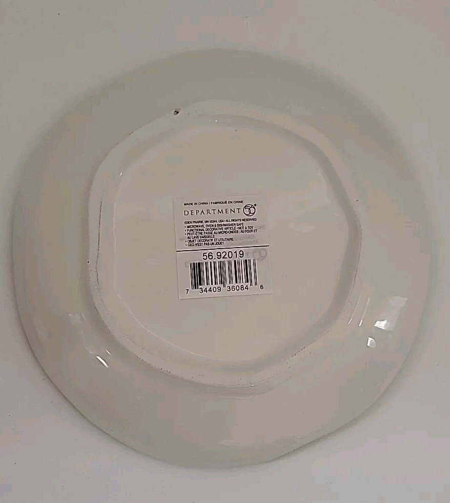 Dept 56 Ceramic Cookie Plate For Santa Christmas Tree Decor