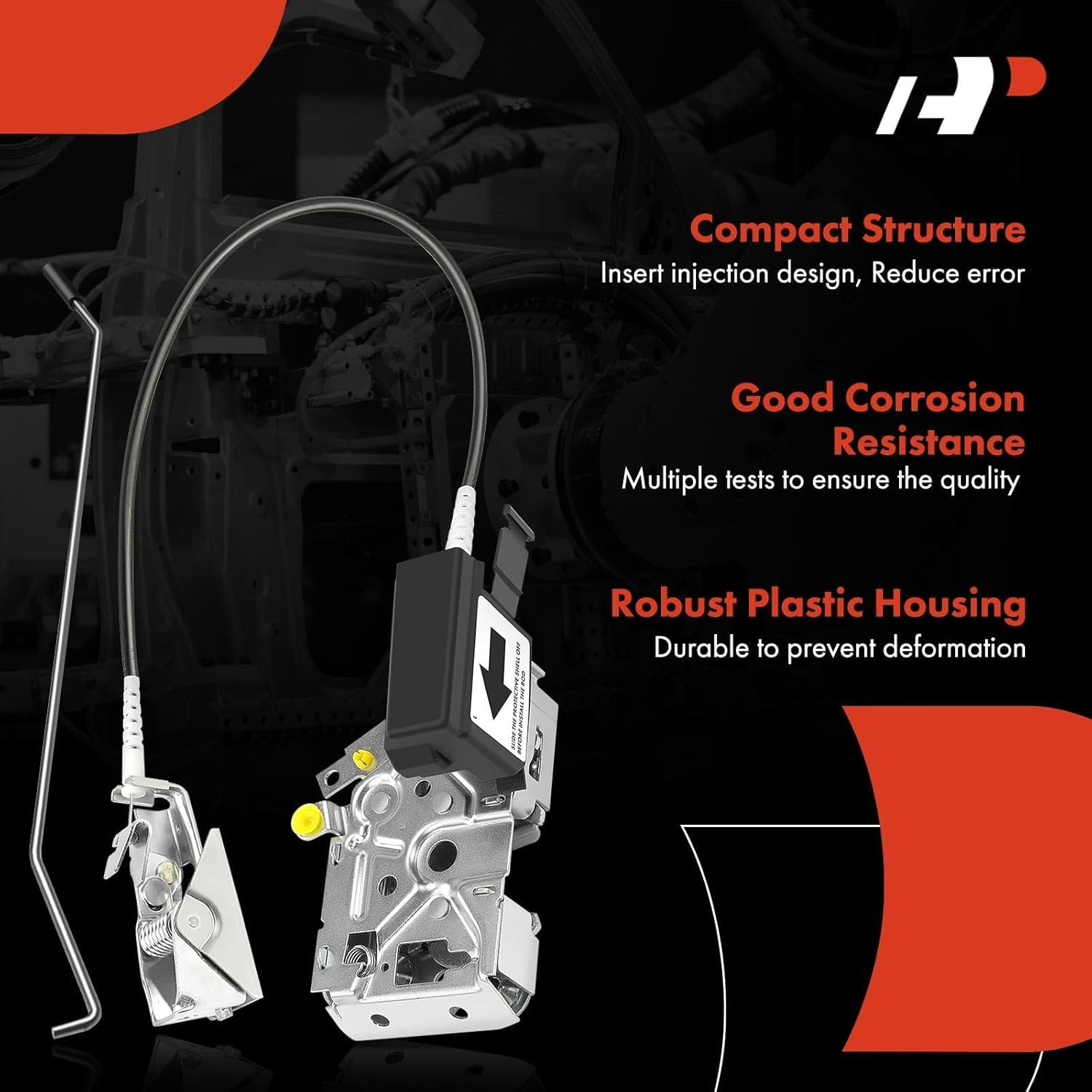 Front Right Door Lock Latch Actuator w/Cable 1992-1997 Ford F150 F250 F350