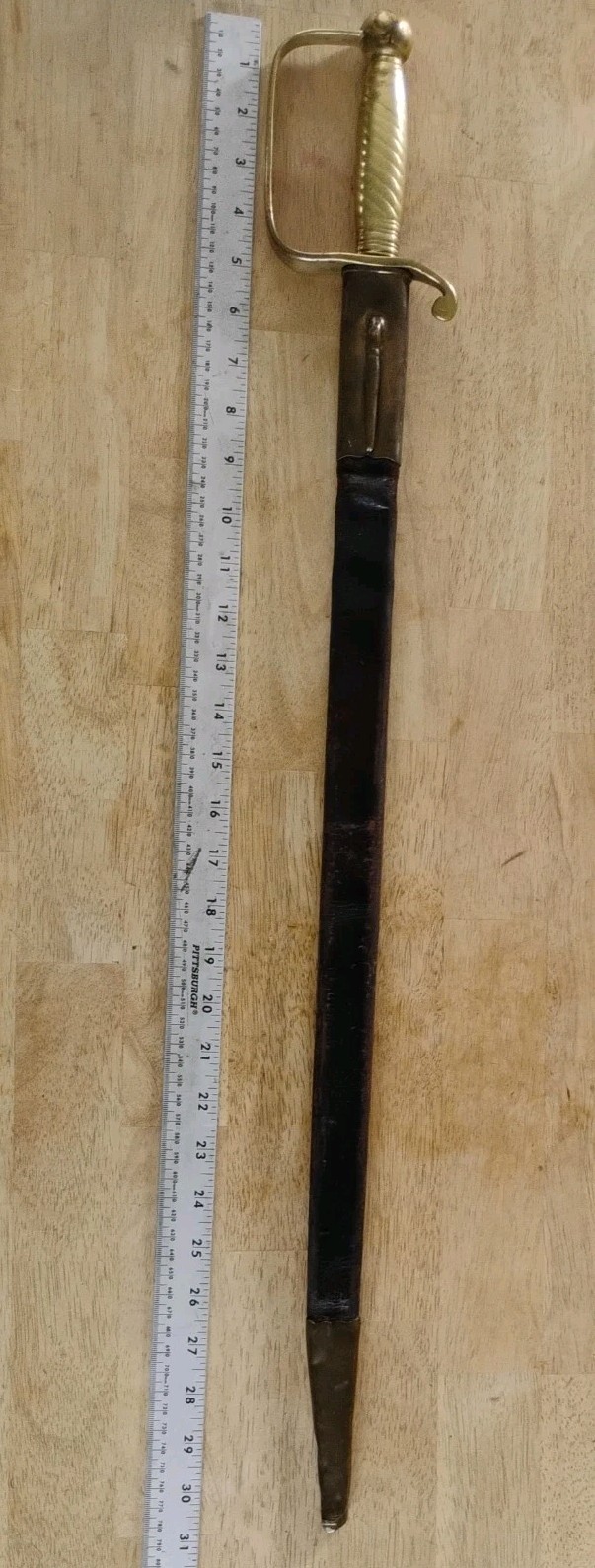 GERMAN SWORD RARE POLICE BRIQUET SHORT SWORD w/SCABBARD ARGENTINA CONTRACT