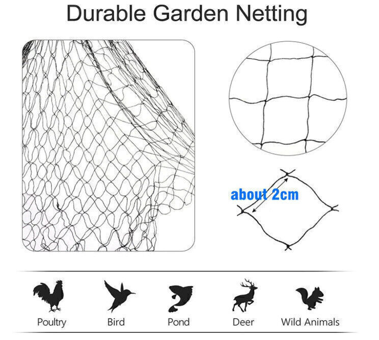 USA 33FT Anti Bird Netting Pond Net Protection Tree Crops Plants Garden Mesh
