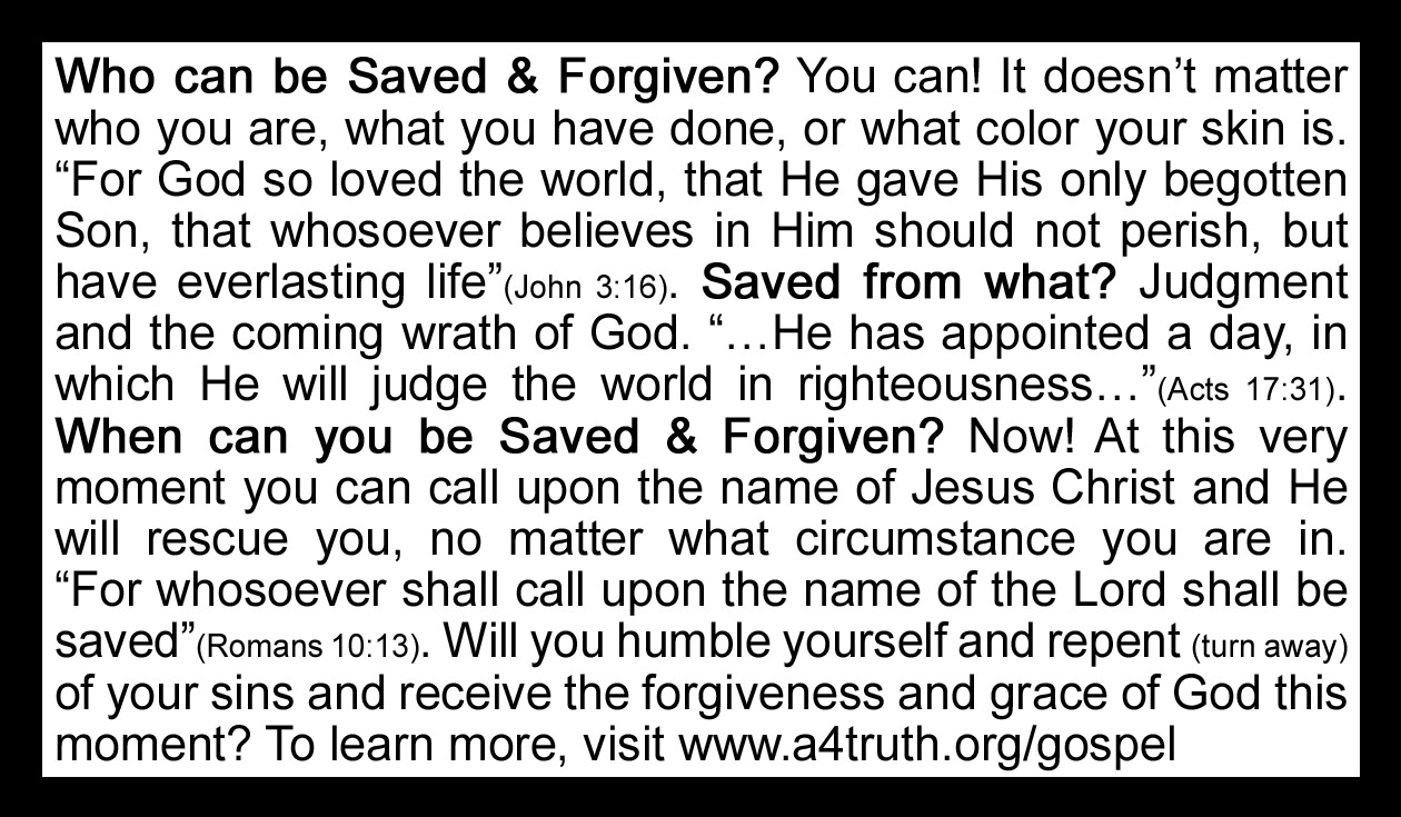 You Can Be Saved & Forgiven | Gospel Tracts | Business Card Size | Pack of 50