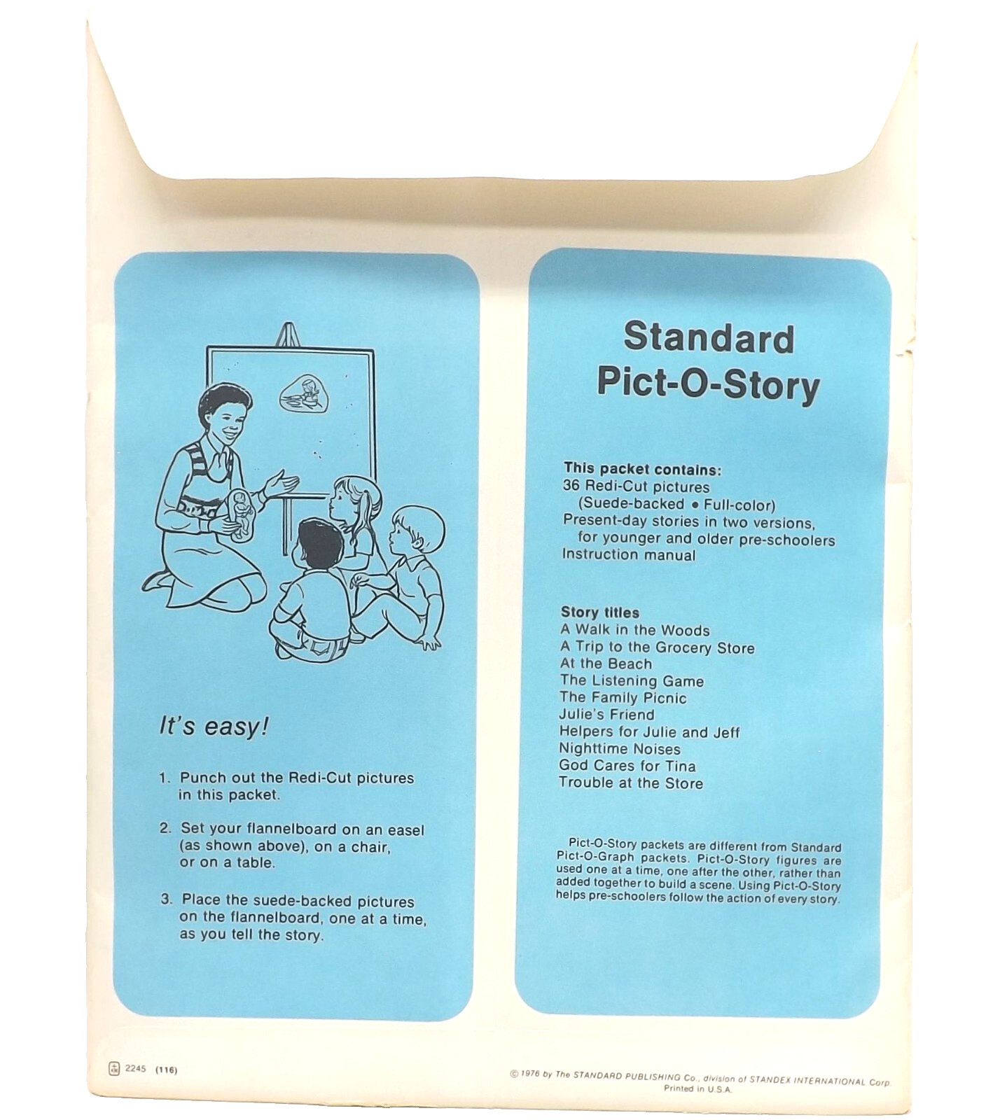 Redi-Cut Living in God's World Felt Flannel Board Pict-O-Story Graph 1970s