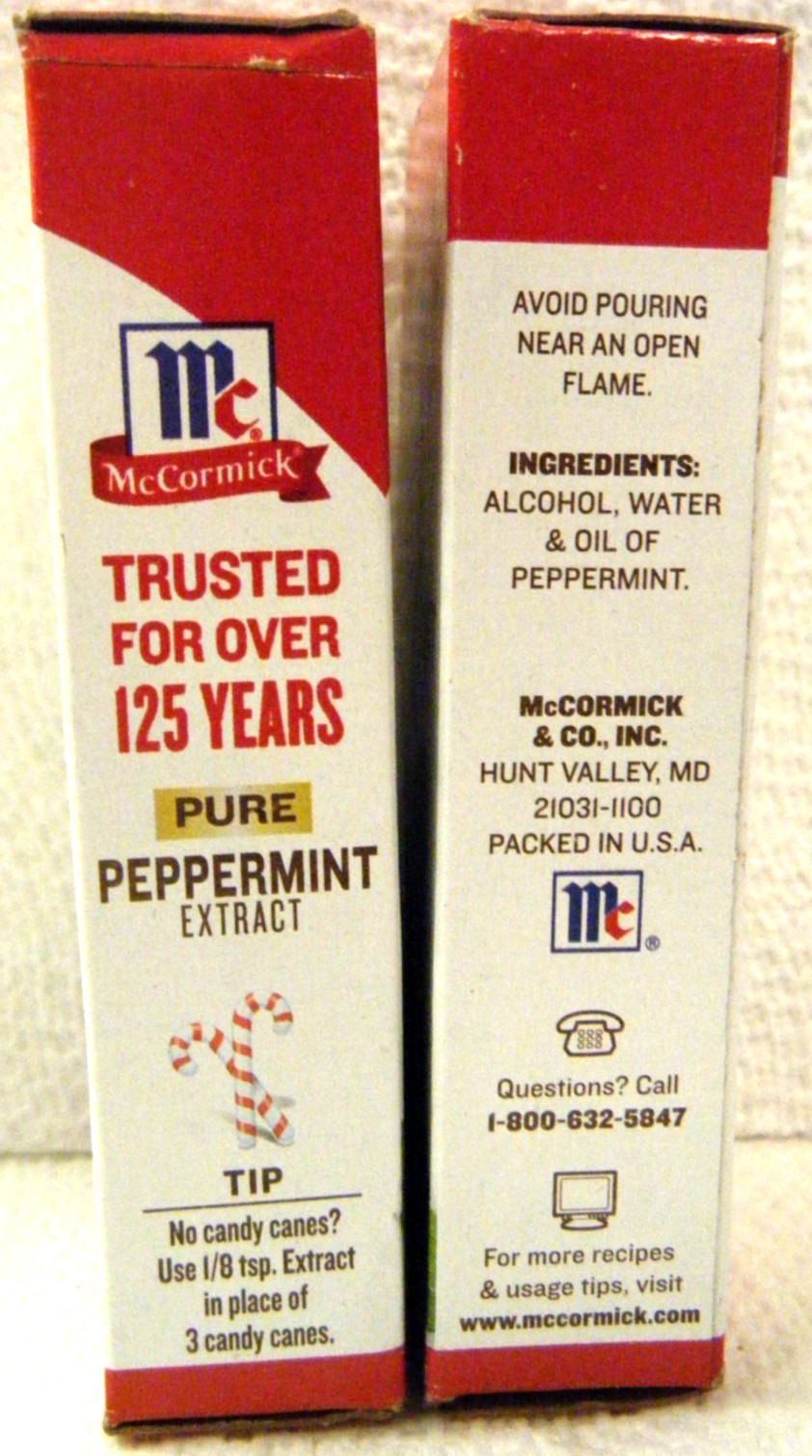 2 Pack- McCormick Pure Peppermint Extract -1 oz. x2 Expiration 10/28 FREE SHIP