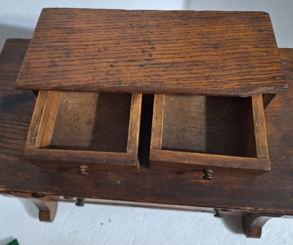 Antique Chest Bureau Salesman Sample 4 Drawers 2 Glove Boxes 13.5x13x6.5 Wooden