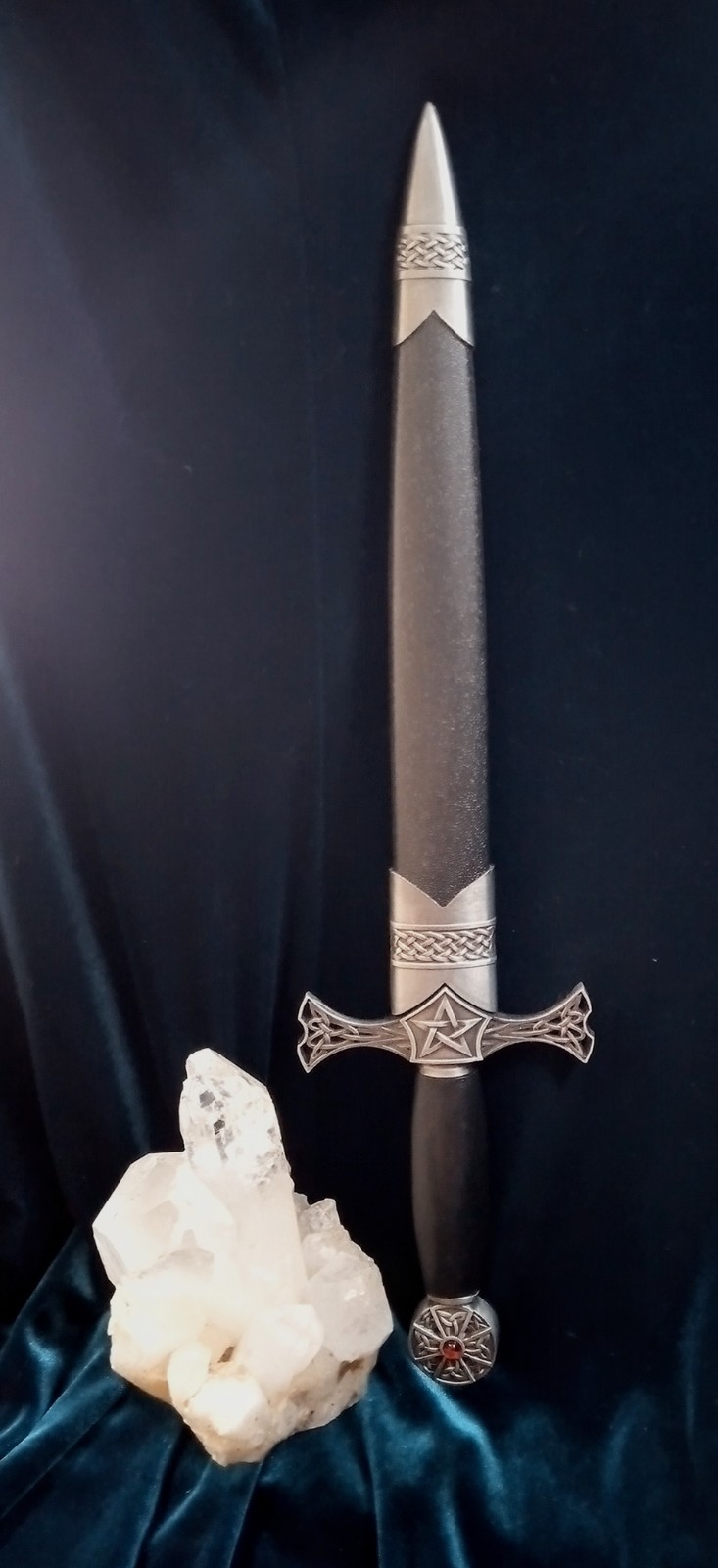 Celtic Athame with Pentacle Dagger Wiccan Pagan Ritual Athame with Rigid Sheath