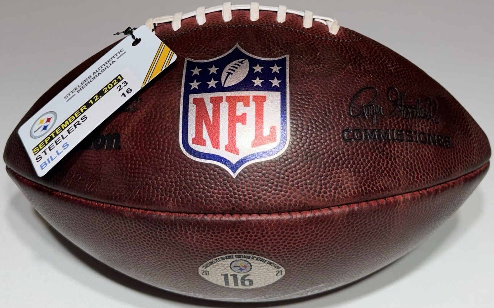 Steelers Game Used Ben Roethlisberger Touchdown TD Pass Football 9/12/21 Bills