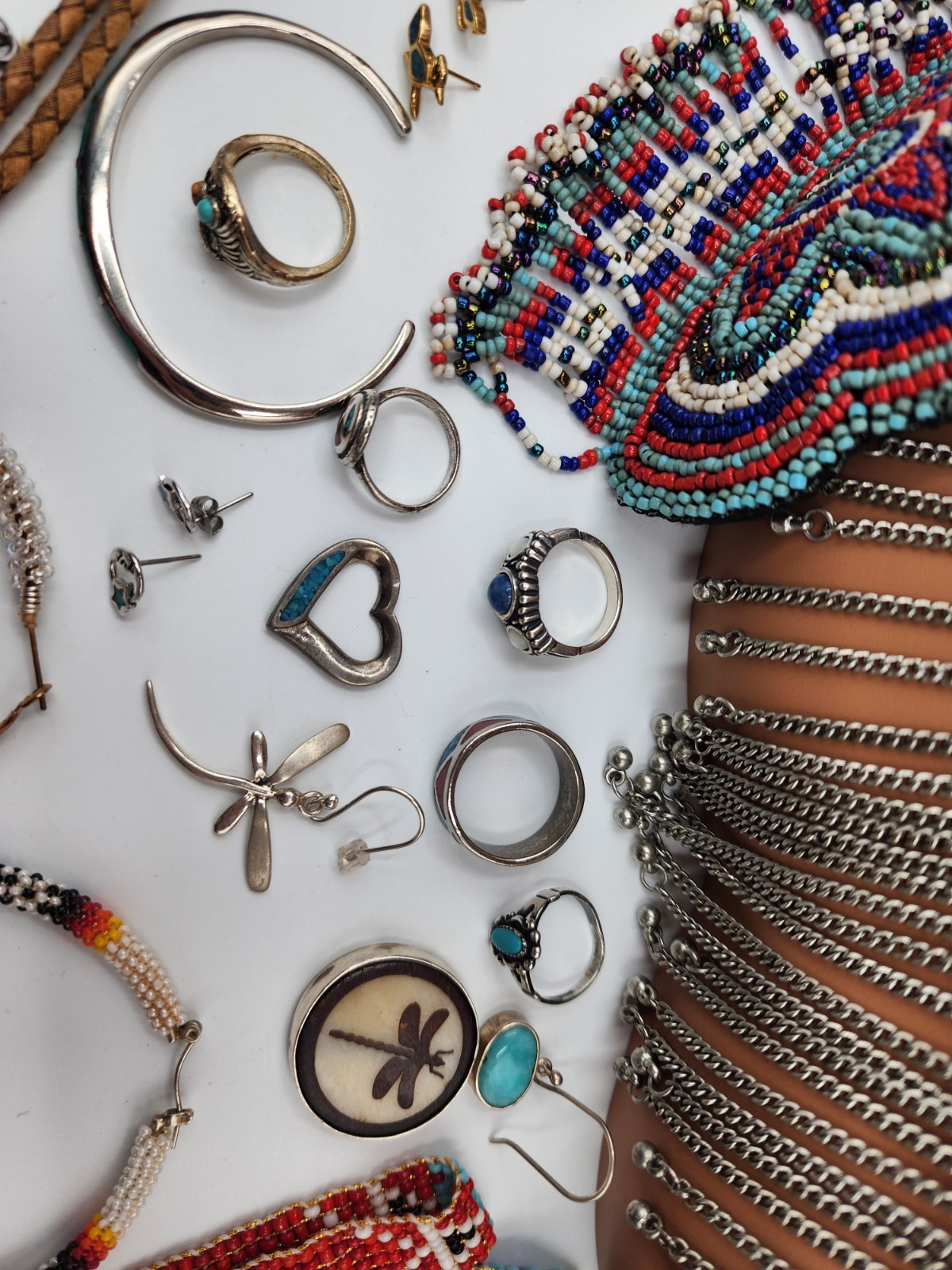 Large Native American Jewelry Lot. Lots Of 925