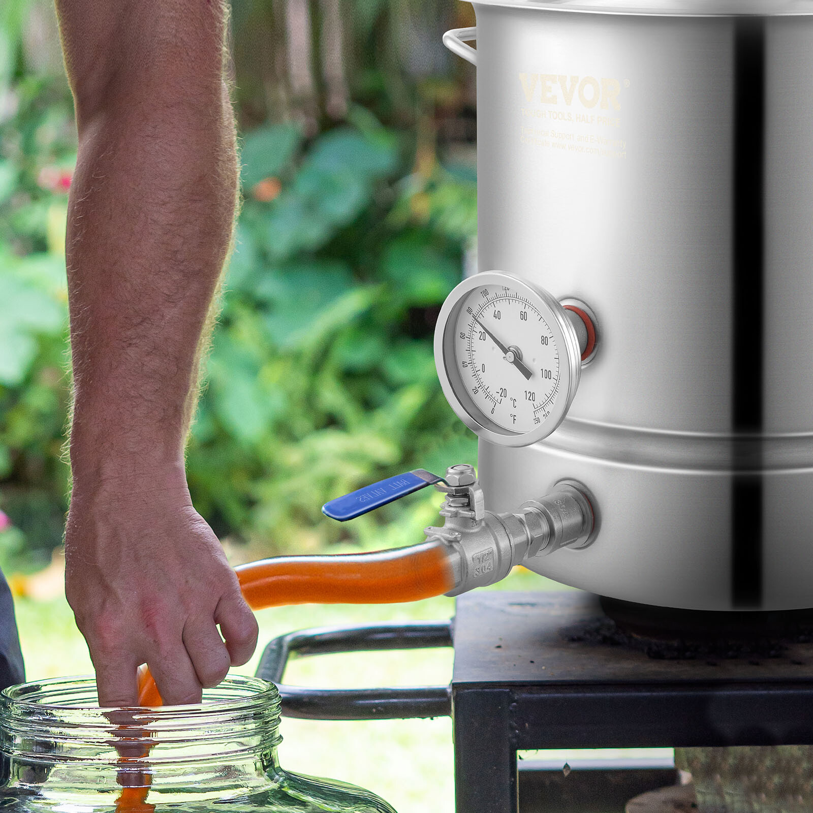 VEVOR Stainless Steel Home Brew Kettle Set 5 Gal Beer Stock Pot with Accessories