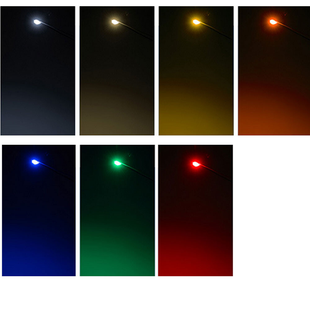 50X Wired Micro LED Pre-Soldered 0402,0603, 0805,1206 Copper Wire Lights SMD US