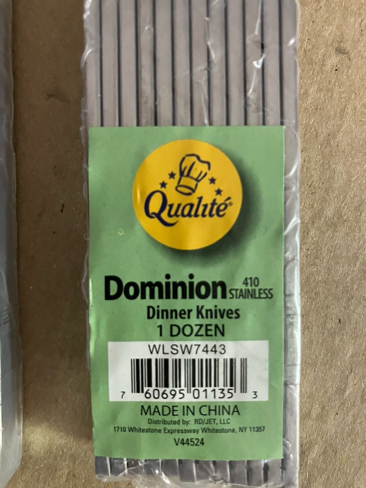 2 - 12 Pack (24) Qualite Dominion 410 Stainless Steel Dinner Knives # WLSW7443